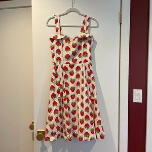 Modcloth x Emily and Fin A-line Strawberry Dress